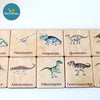 Wooden Montessori Flashcards---Learning Dinosaurs Flashcards