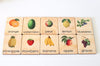 Wooden Montessori Flashcards---Learning Fruits Flashcards