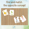 Opposite Matching Flash Cards 24 Pieces